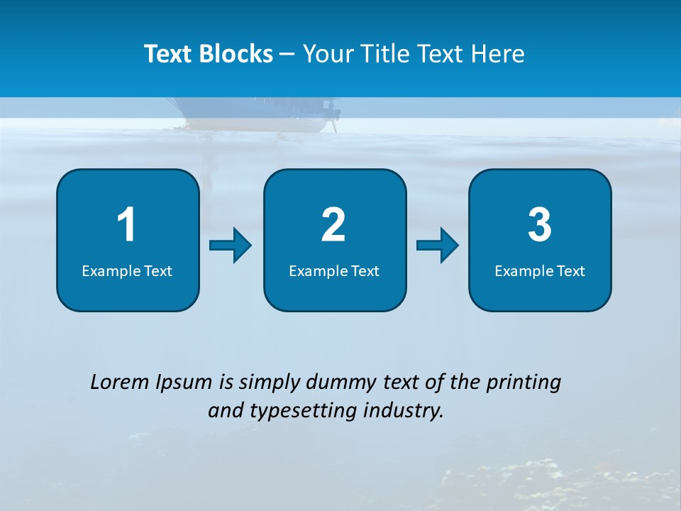 Sail Boat Pure Underwater PowerPoint Template