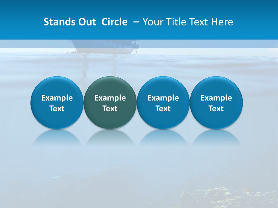 Sail Boat Pure Underwater PowerPoint Template