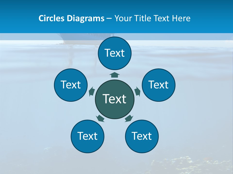 Sail Boat Pure Underwater PowerPoint Template