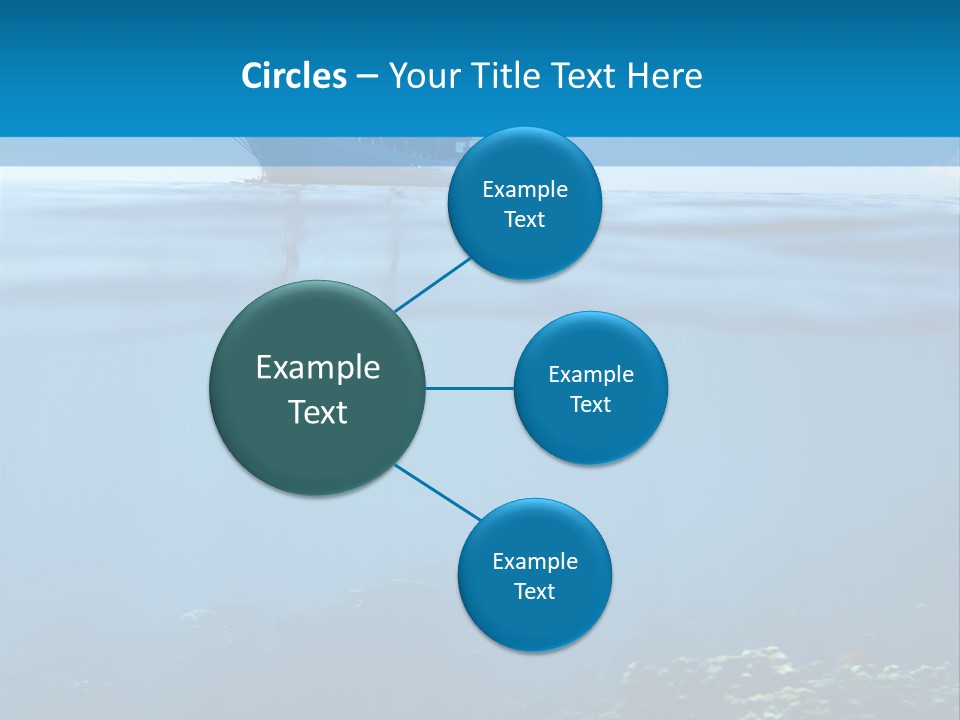 Sail Boat Pure Underwater PowerPoint Template