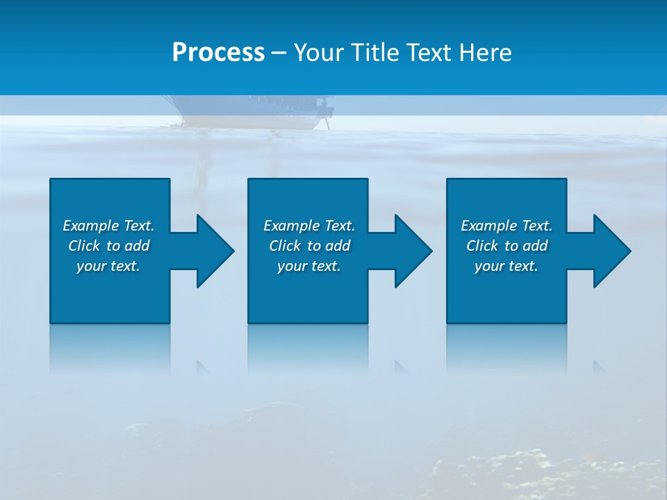 Sail Boat Pure Underwater PowerPoint Template