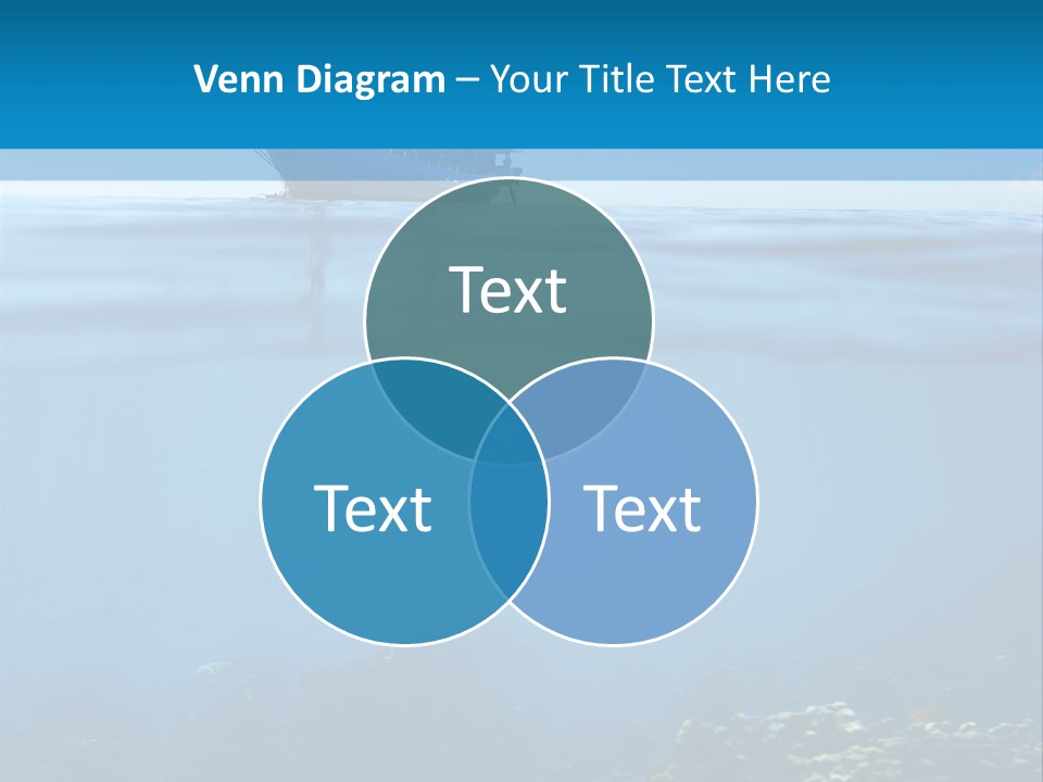 Sail Boat Pure Underwater PowerPoint Template