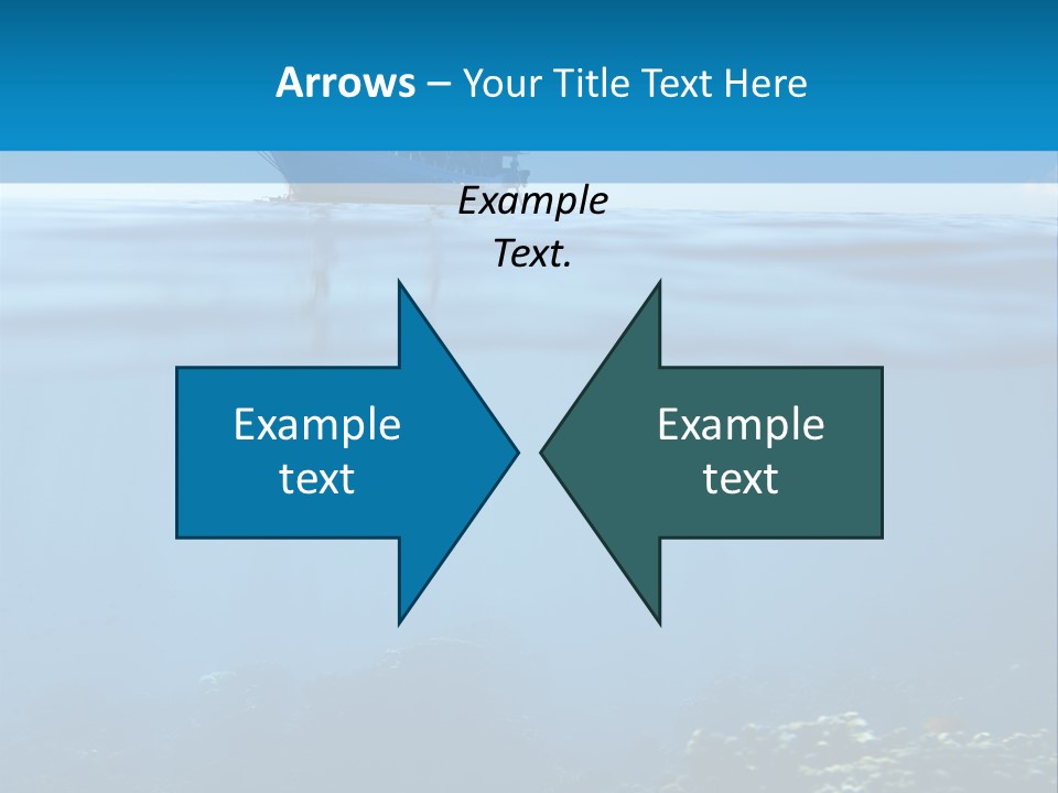 Sail Boat Pure Underwater PowerPoint Template