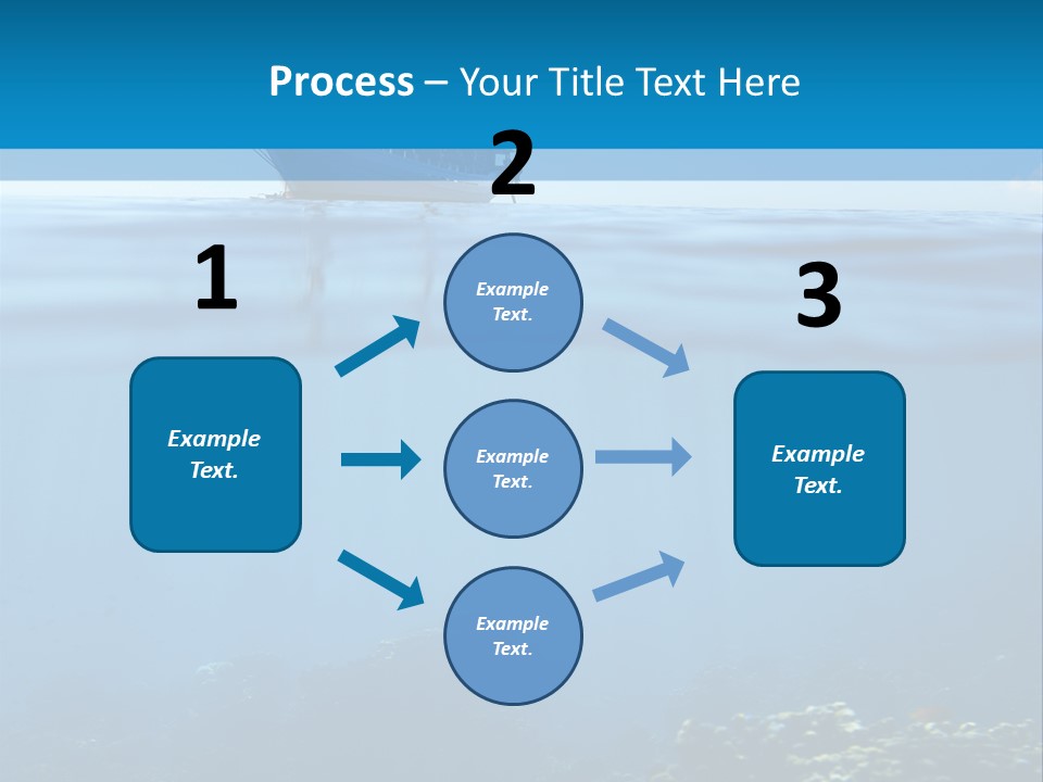 Sail Boat Pure Underwater PowerPoint Template