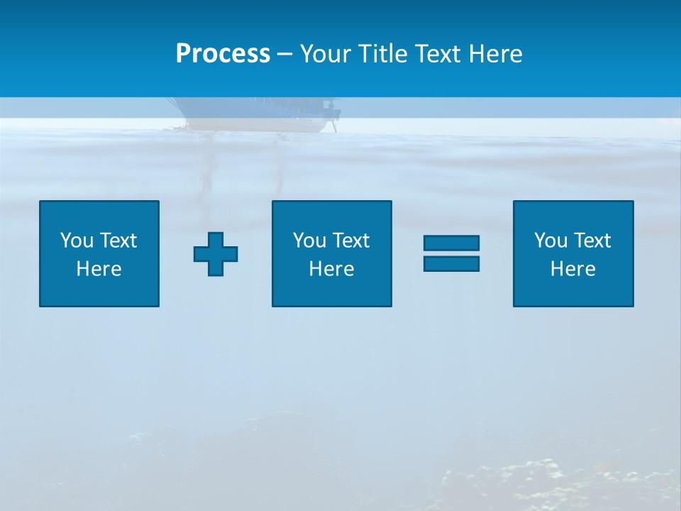 Sail Boat Pure Underwater PowerPoint Template