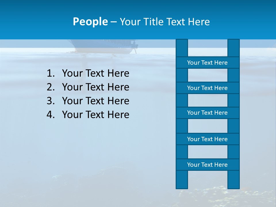 Sail Boat Pure Underwater PowerPoint Template