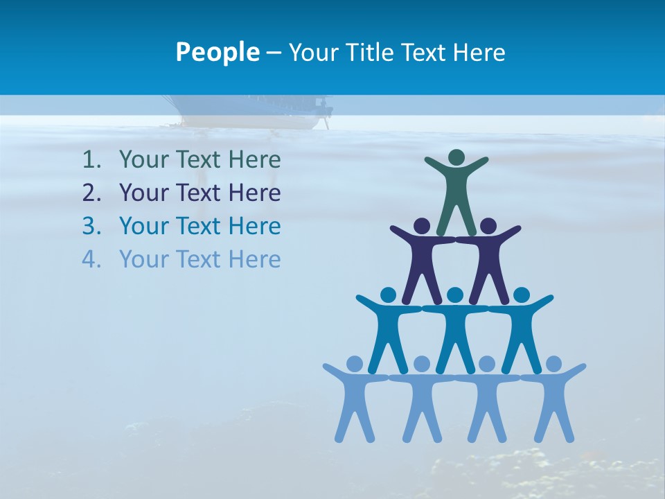 Sail Boat Pure Underwater PowerPoint Template