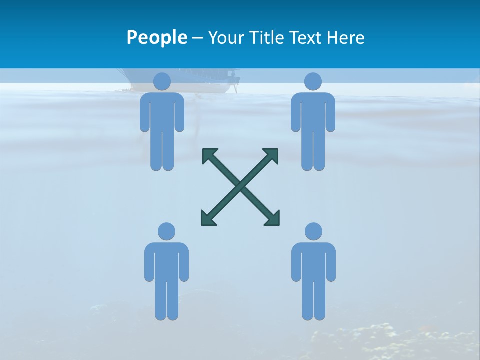 Sail Boat Pure Underwater PowerPoint Template