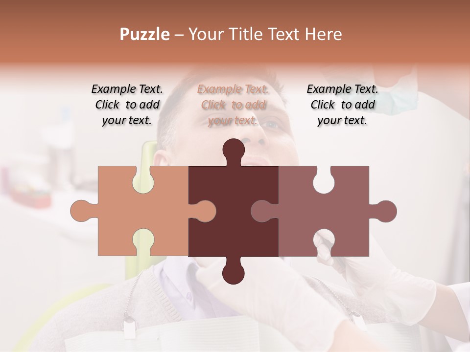 A Man Getting His Teeth Checked By A Dentist PowerPoint Template