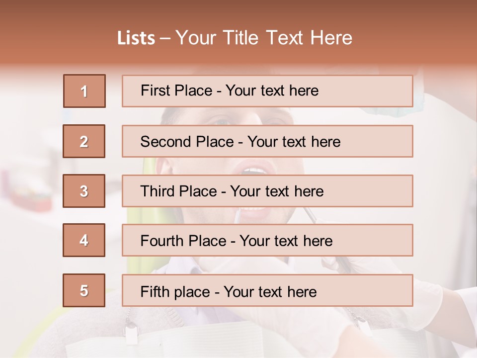 A Man Getting His Teeth Checked By A Dentist PowerPoint Template