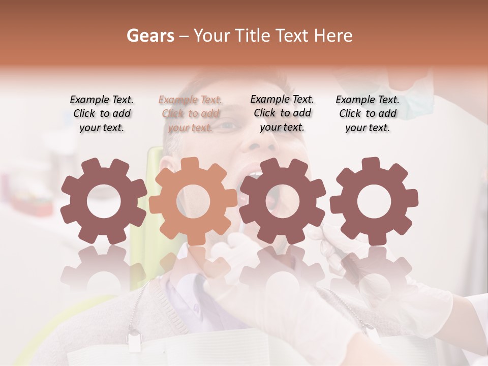 A Man Getting His Teeth Checked By A Dentist PowerPoint Template