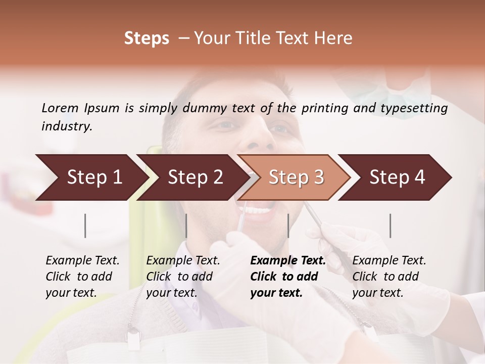 A Man Getting His Teeth Checked By A Dentist PowerPoint Template