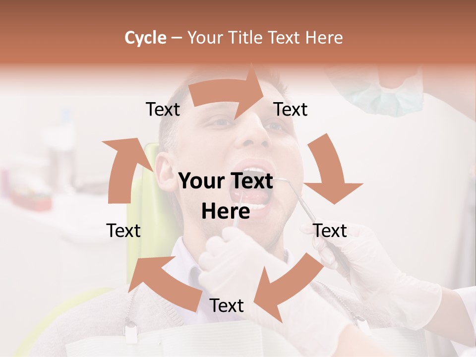 A Man Getting His Teeth Checked By A Dentist PowerPoint Template