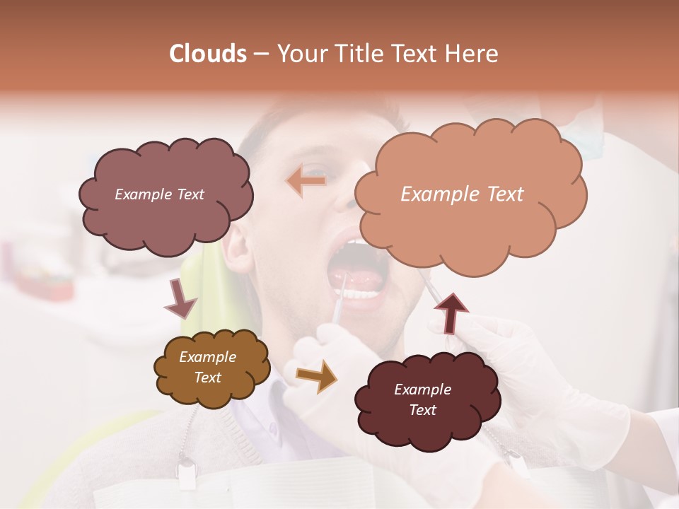 A Man Getting His Teeth Checked By A Dentist PowerPoint Template