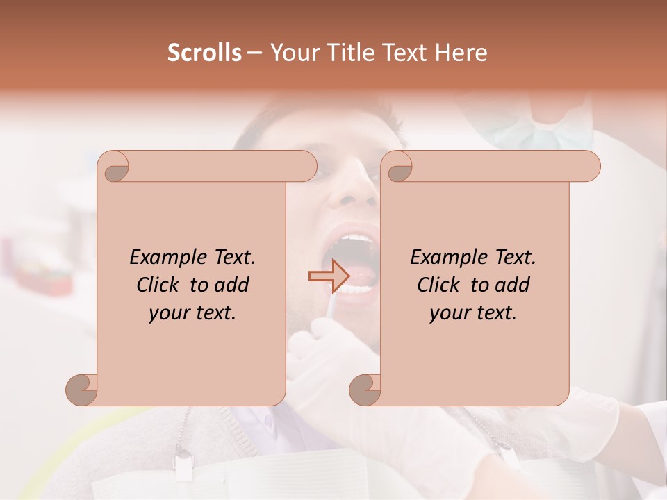 A Man Getting His Teeth Checked By A Dentist PowerPoint Template