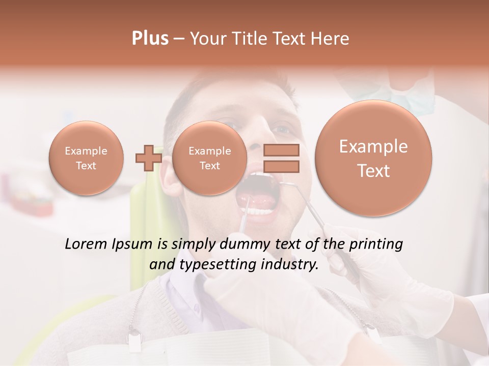 A Man Getting His Teeth Checked By A Dentist PowerPoint Template