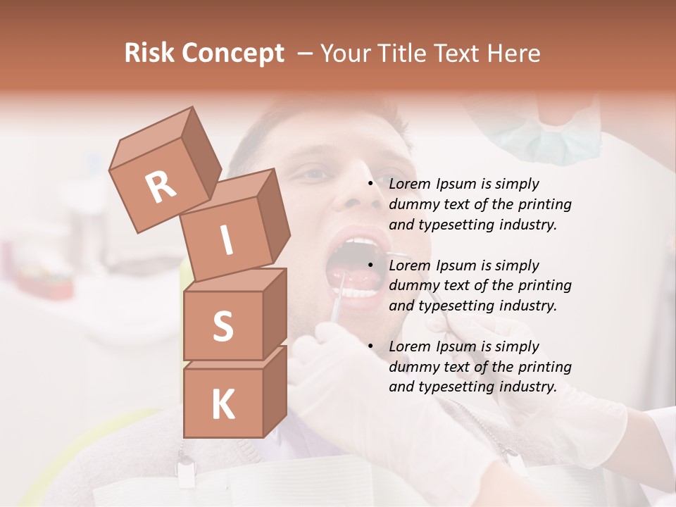 A Man Getting His Teeth Checked By A Dentist PowerPoint Template