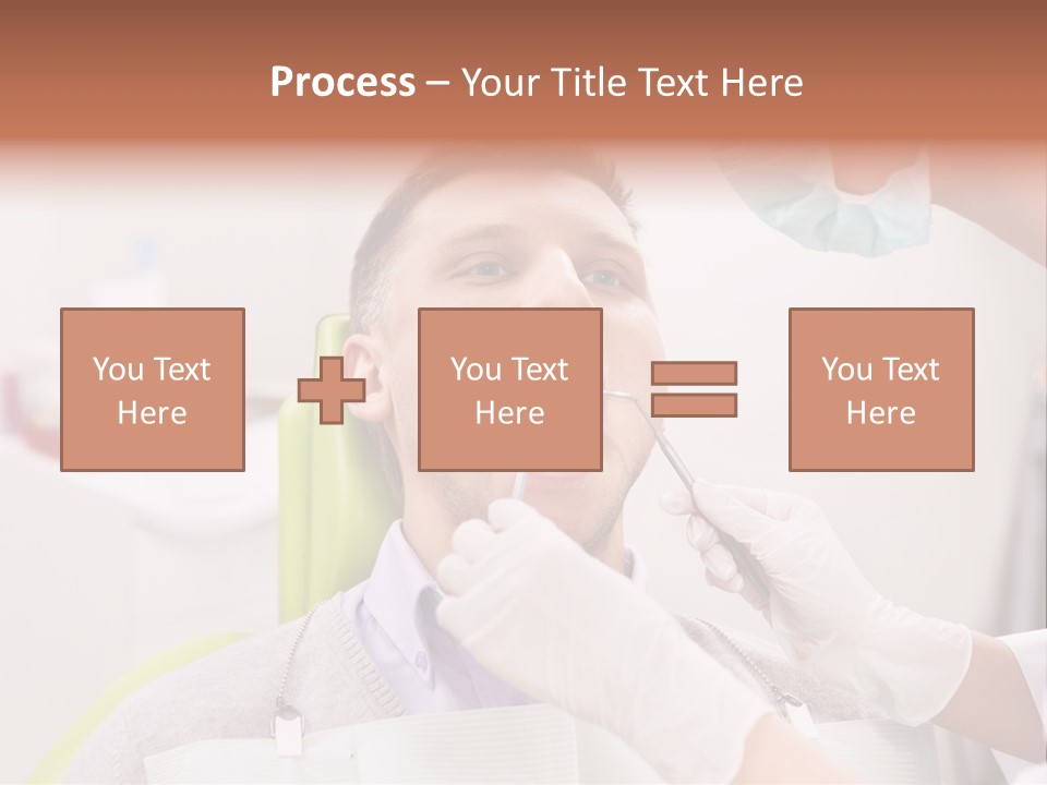 A Man Getting His Teeth Checked By A Dentist PowerPoint Template