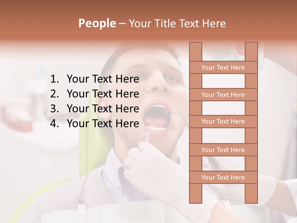 A Man Getting His Teeth Checked By A Dentist PowerPoint Template