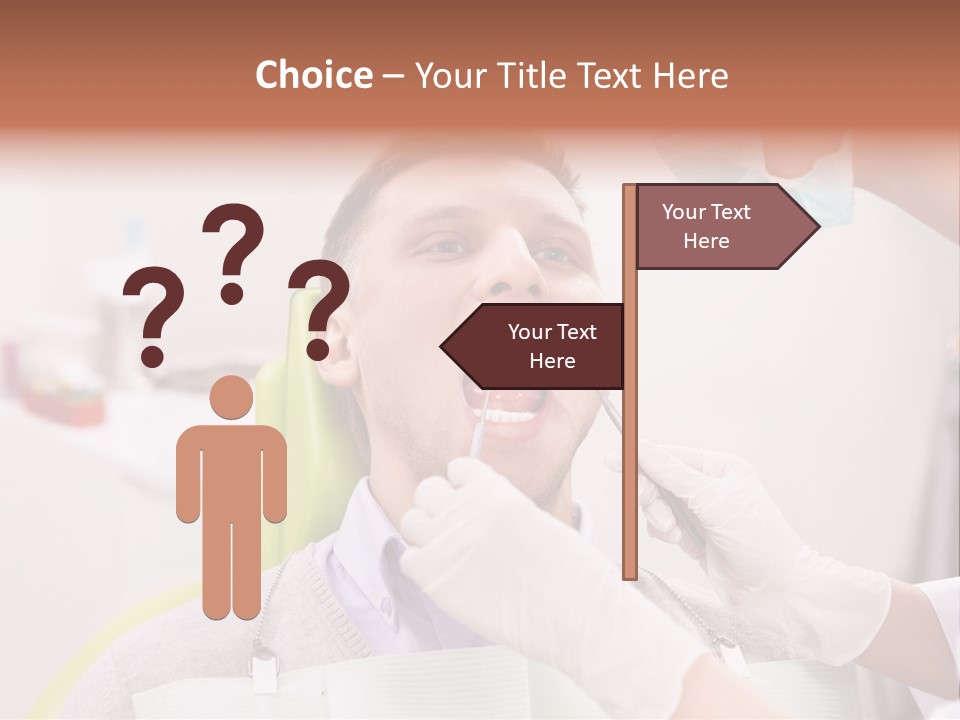 A Man Getting His Teeth Checked By A Dentist PowerPoint Template