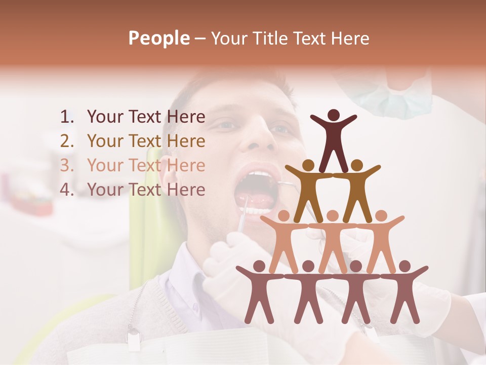 A Man Getting His Teeth Checked By A Dentist PowerPoint Template