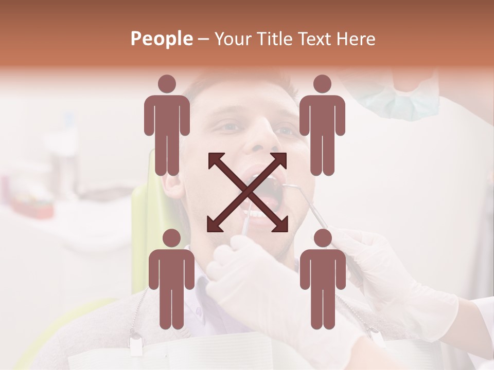 A Man Getting His Teeth Checked By A Dentist PowerPoint Template