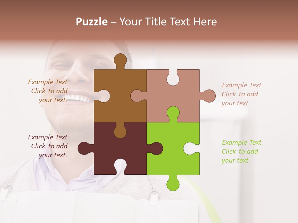 A Man Sitting In A Green Chair With His Eyes Closed PowerPoint Template