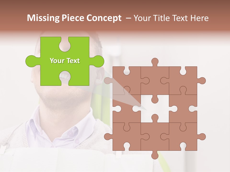 A Man Sitting In A Green Chair With His Eyes Closed PowerPoint Template