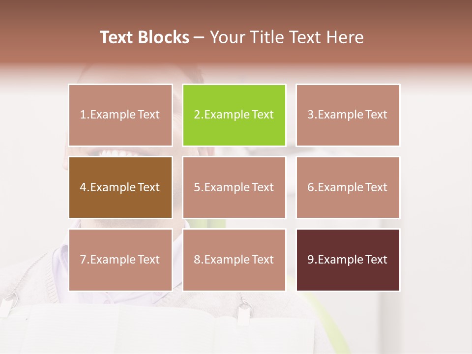 A Man Sitting In A Green Chair With His Eyes Closed PowerPoint Template