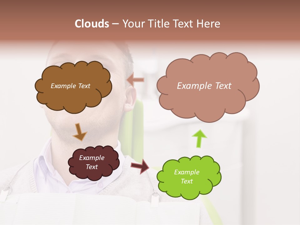 A Man Sitting In A Green Chair With His Eyes Closed PowerPoint Template