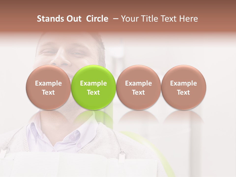 A Man Sitting In A Green Chair With His Eyes Closed PowerPoint Template