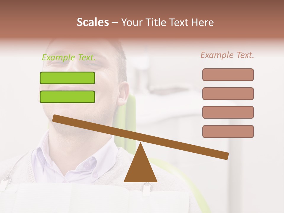 A Man Sitting In A Green Chair With His Eyes Closed PowerPoint Template