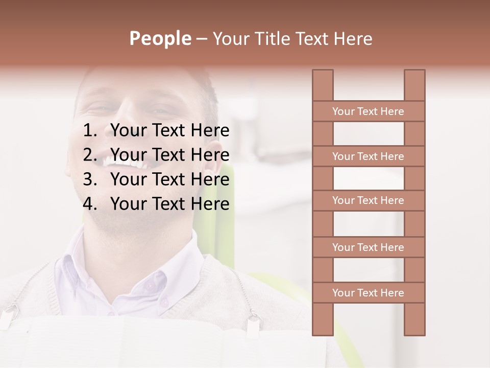 A Man Sitting In A Green Chair With His Eyes Closed PowerPoint Template