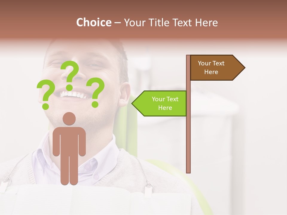 A Man Sitting In A Green Chair With His Eyes Closed PowerPoint Template