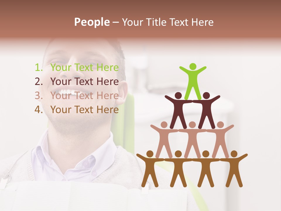 A Man Sitting In A Green Chair With His Eyes Closed PowerPoint Template