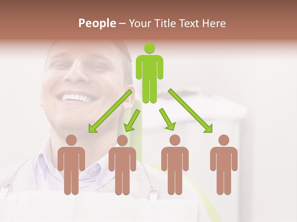 A Man Sitting In A Green Chair With His Eyes Closed PowerPoint Template