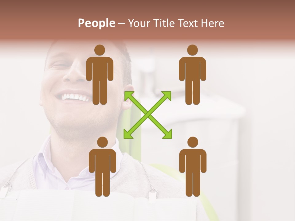 A Man Sitting In A Green Chair With His Eyes Closed PowerPoint Template