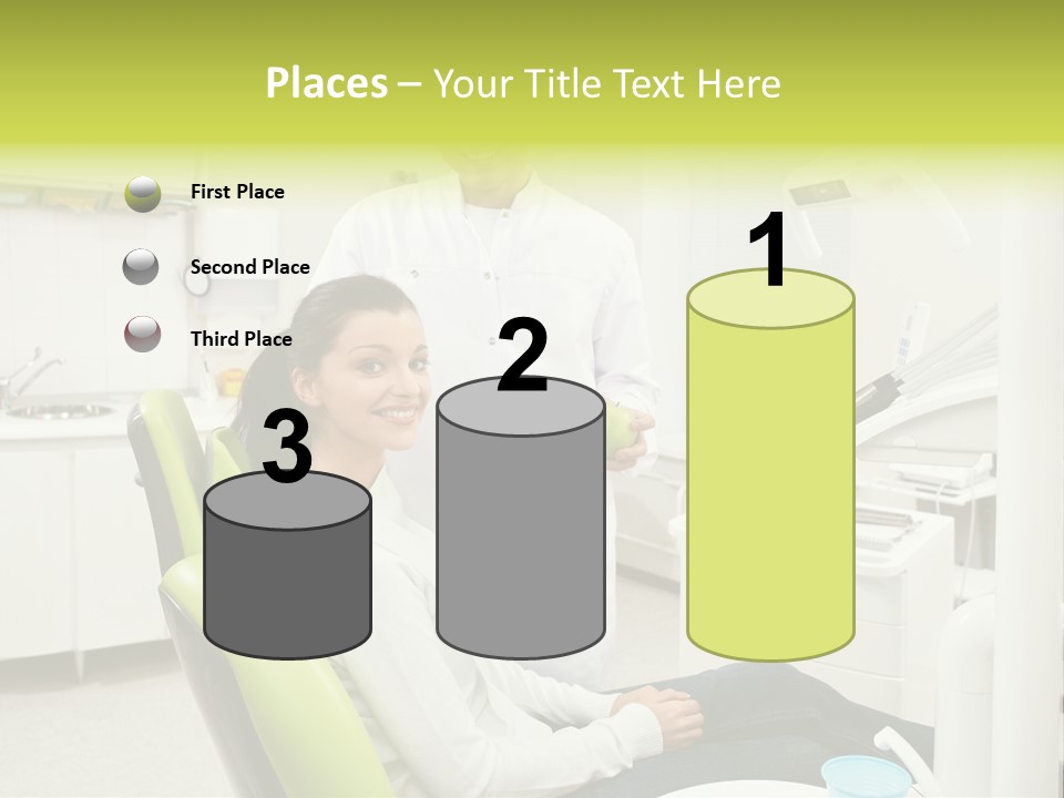 A Man And Woman In A Dental Office PowerPoint Template