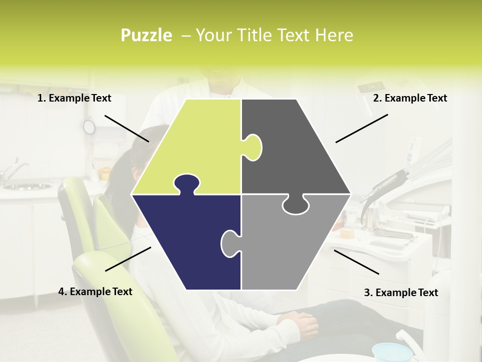 A Man And Woman In A Dental Office PowerPoint Template