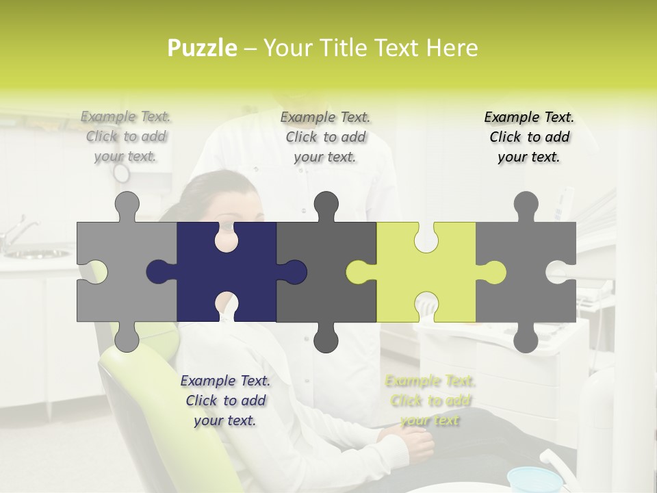 A Man And Woman In A Dental Office PowerPoint Template