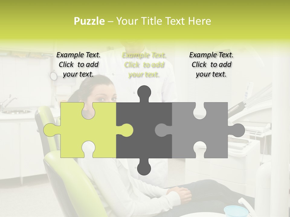 A Man And Woman In A Dental Office PowerPoint Template