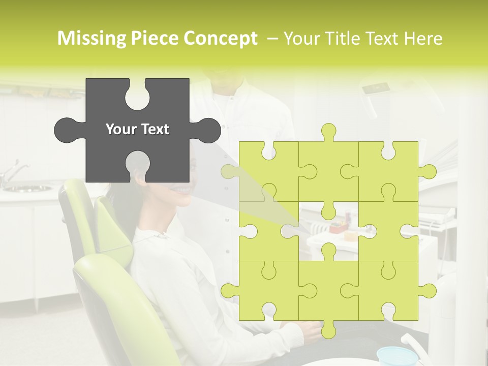 A Man And Woman In A Dental Office PowerPoint Template