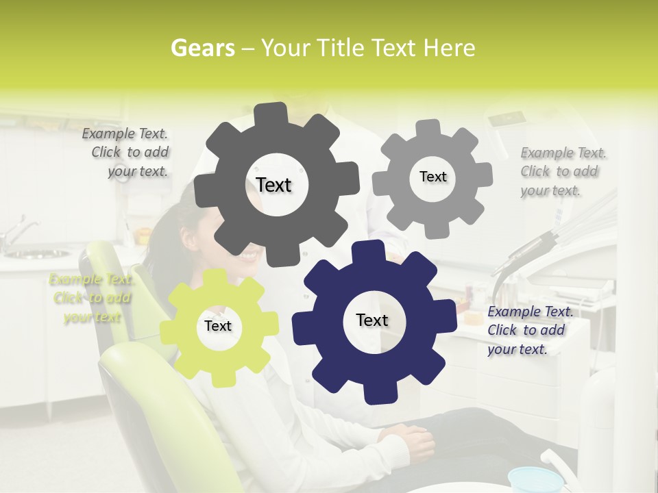 A Man And Woman In A Dental Office PowerPoint Template