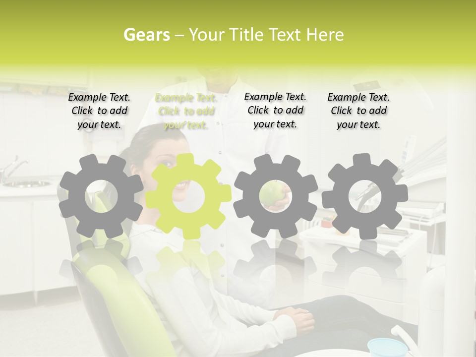 A Man And Woman In A Dental Office PowerPoint Template