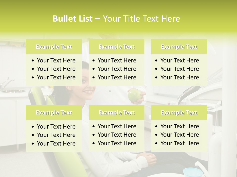 A Man And Woman In A Dental Office PowerPoint Template