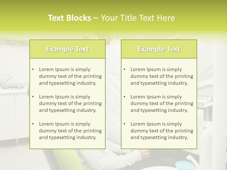 A Man And Woman In A Dental Office PowerPoint Template