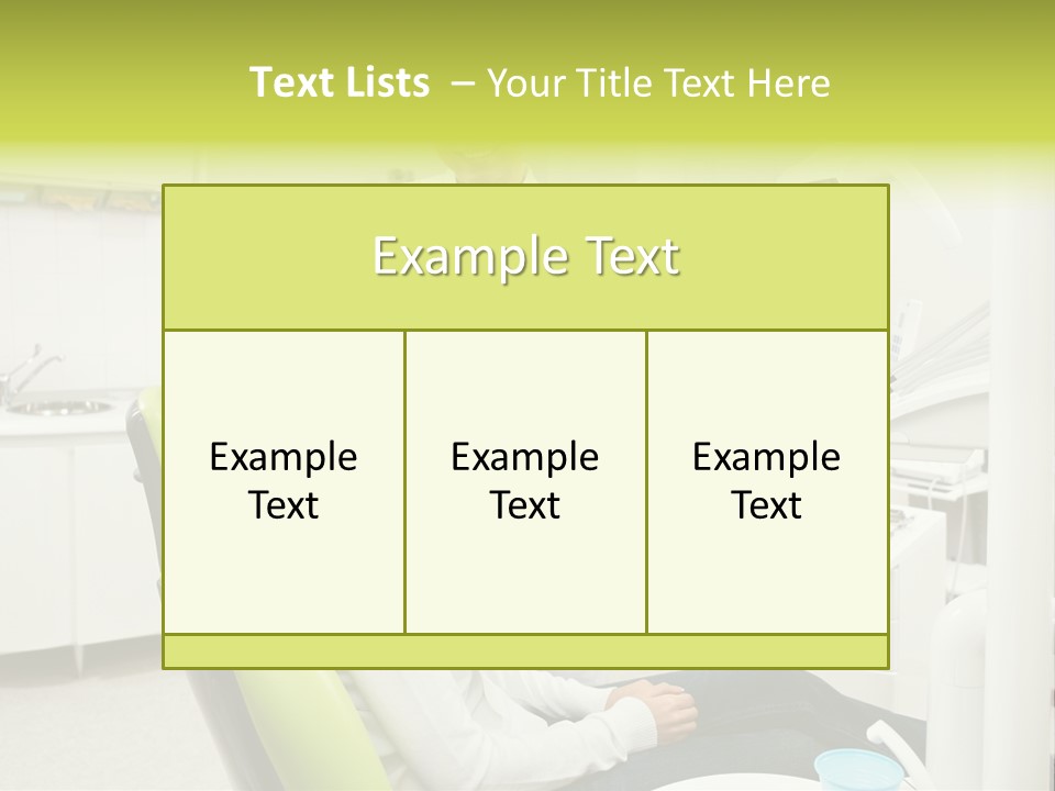 A Man And Woman In A Dental Office PowerPoint Template