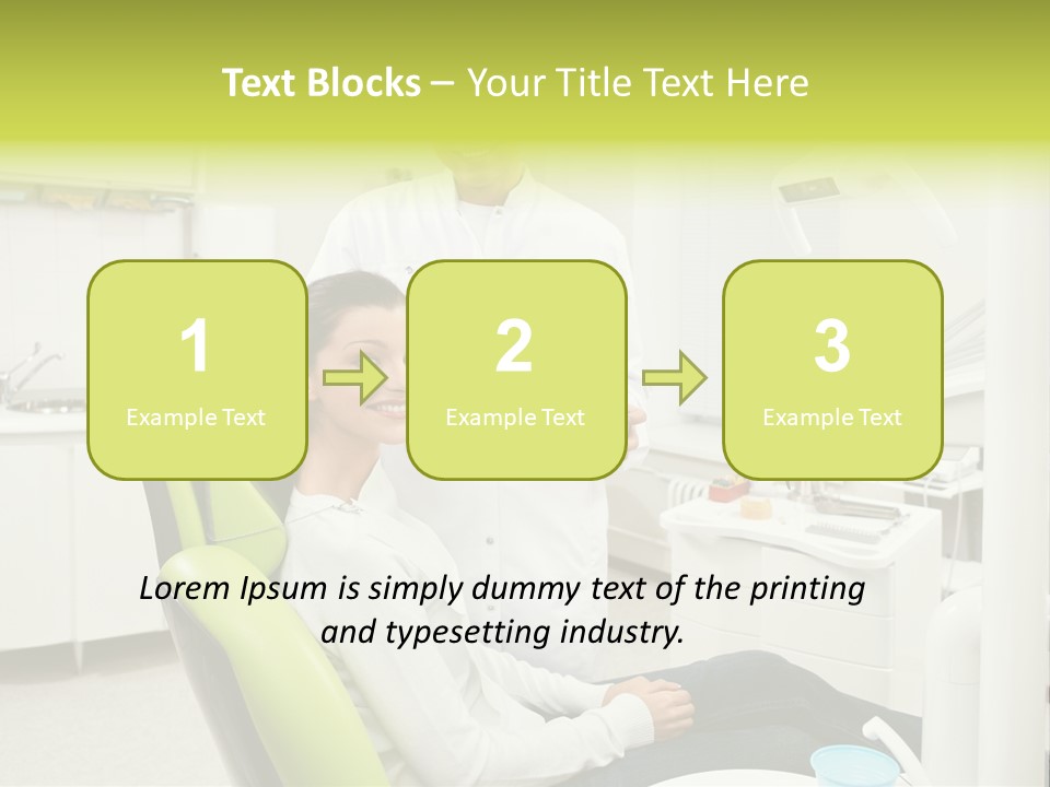 A Man And Woman In A Dental Office PowerPoint Template