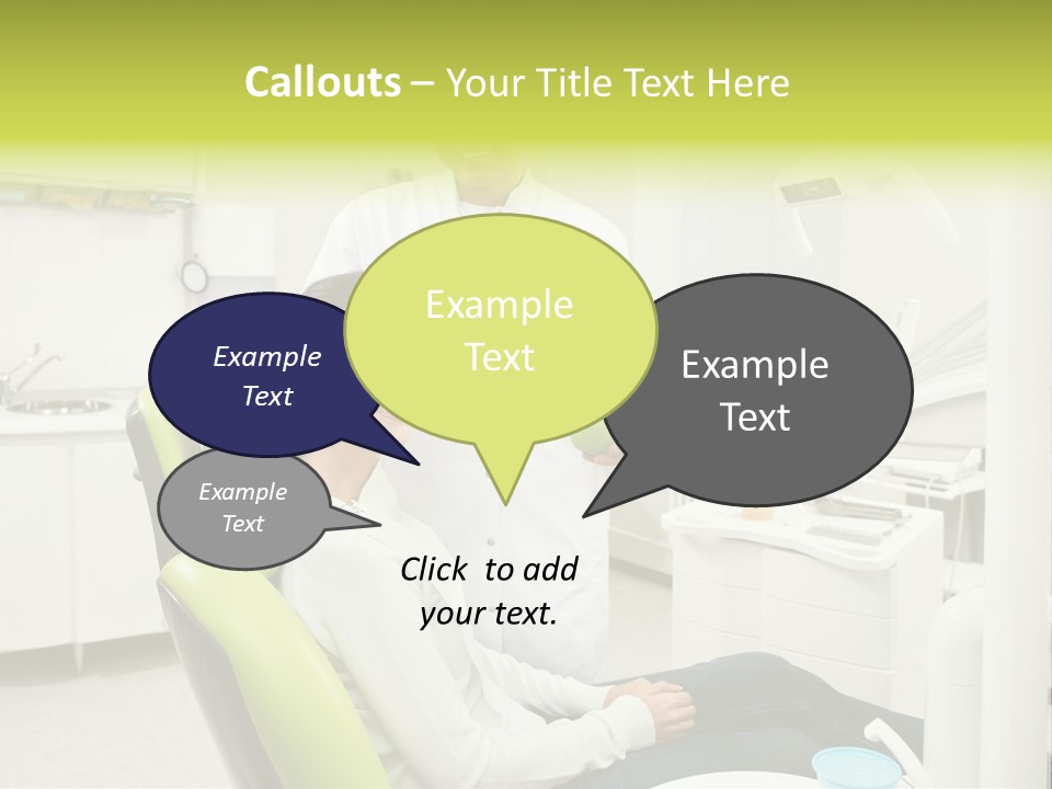 A Man And Woman In A Dental Office PowerPoint Template