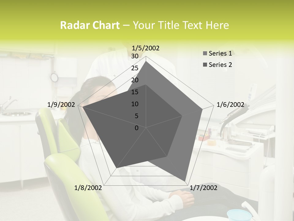 A Man And Woman In A Dental Office PowerPoint Template